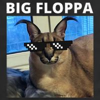 Big Floppa Meme Cat Golf Towel
