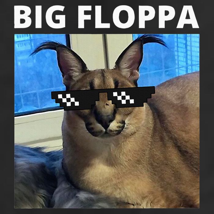 Big Floppa Meme Cat Golf Towel