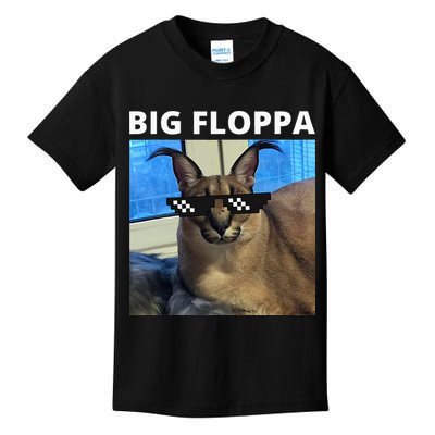 Big Floppa Meme Cat Kids T-Shirt