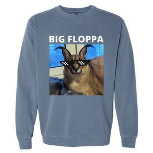 Big Floppa Meme Cat Garment-Dyed Sweatshirt