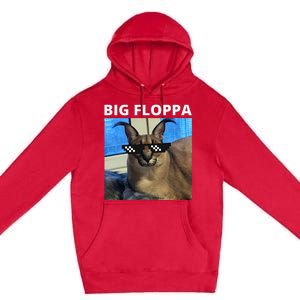 Big Floppa Meme Cat Premium Pullover Hoodie