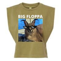 Big Floppa Meme Cat Garment-Dyed Women's Muscle Tee