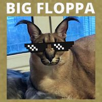 Big Floppa Meme Cat Garment-Dyed Women's Muscle Tee
