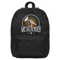 Blacksmith Funny Metalbender Metal Forging Blacksmithing 16 in Basic Backpack