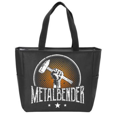 Blacksmith Funny Metalbender Metal Forging Blacksmithing Zip Tote Bag