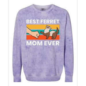 Best Ferret Mom Ever Love Ferret Colorblast Crewneck Sweatshirt