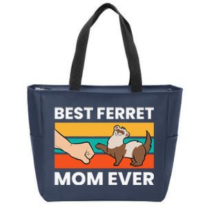 Best Ferret Mom Ever Love Ferret Zip Tote Bag