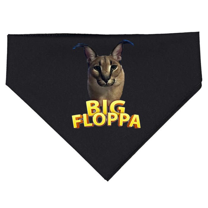 Big Floppa Meme Cat USA-Made Doggie Bandana