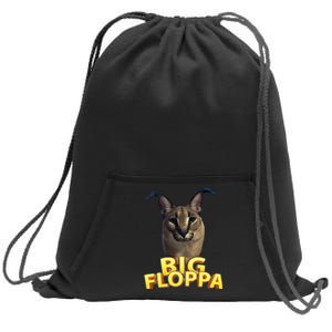 Big Floppa Meme Cat Sweatshirt Cinch Pack Bag