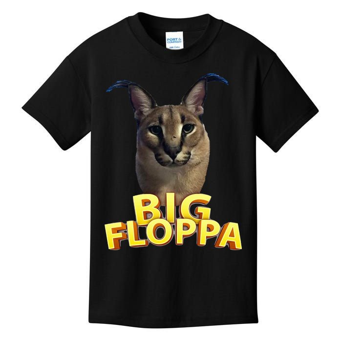 Big Floppa Meme Cat Kids T-Shirt