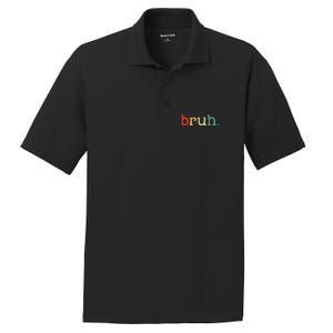 Bruh Funny Meme Saying Brother Greeting Gifts PosiCharge RacerMesh Polo