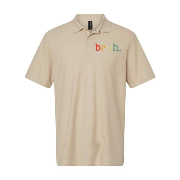 Bruh Funny Meme Saying Brother Greeting Gifts Softstyle Adult Sport Polo