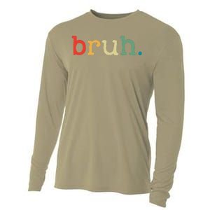 Bruh Funny Meme Saying Brother Greeting Gifts Cooling Performance Long Sleeve Crew