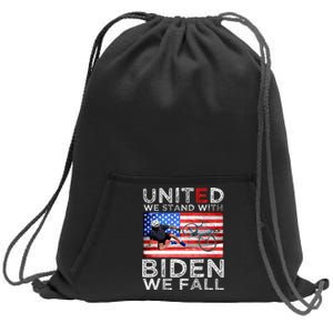 Biden Falling Memes United We Stand With Biden We Fall Funny Sweatshirt Cinch Pack Bag