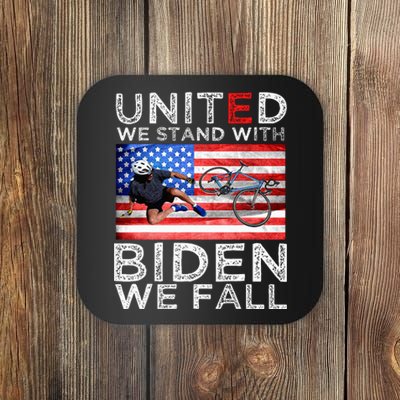 Biden Falling Memes United We Stand With Biden We Fall Funny Coaster