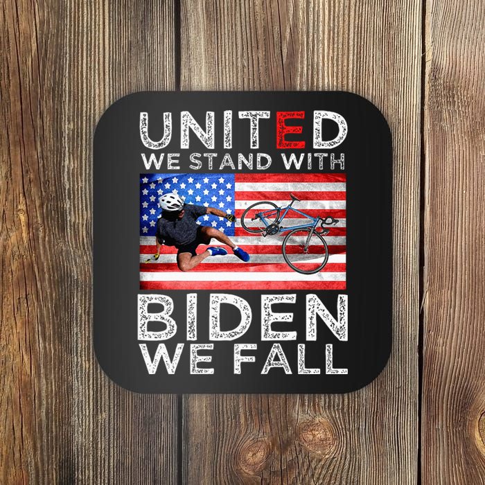 Biden Falling Memes United We Stand With Biden We Fall Funny Coaster