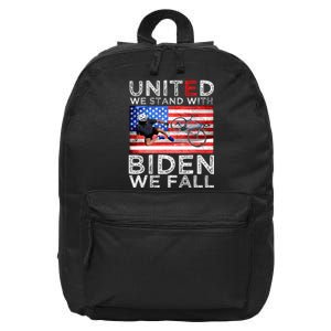 Biden Falling Memes United We Stand With Biden We Fall Funny 16 in Basic Backpack