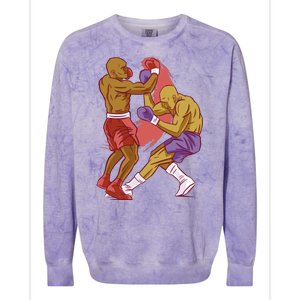 Boxers Fighting Match Colorblast Crewneck Sweatshirt