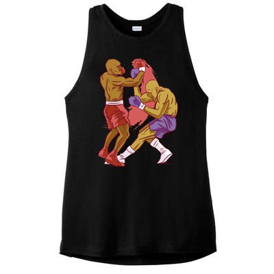 Boxers Fighting Match Ladies PosiCharge Tri-Blend Wicking Tank