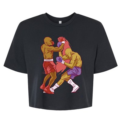 Boxers Fighting Match Bella+Canvas Jersey Crop Tee