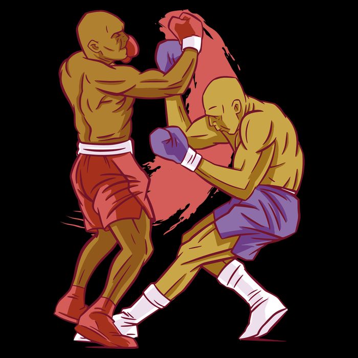 Boxers Fighting Match Cooling Performance Crew T-Shirt
