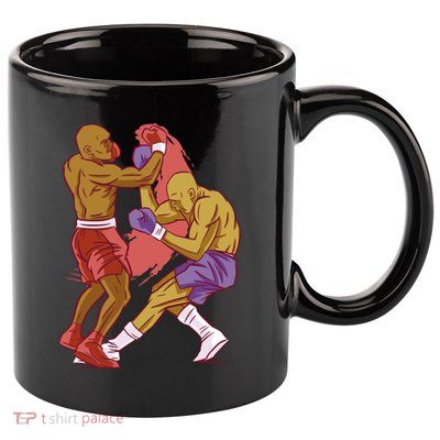Boxers Fighting Match 11oz C Handle Ceramic Mug