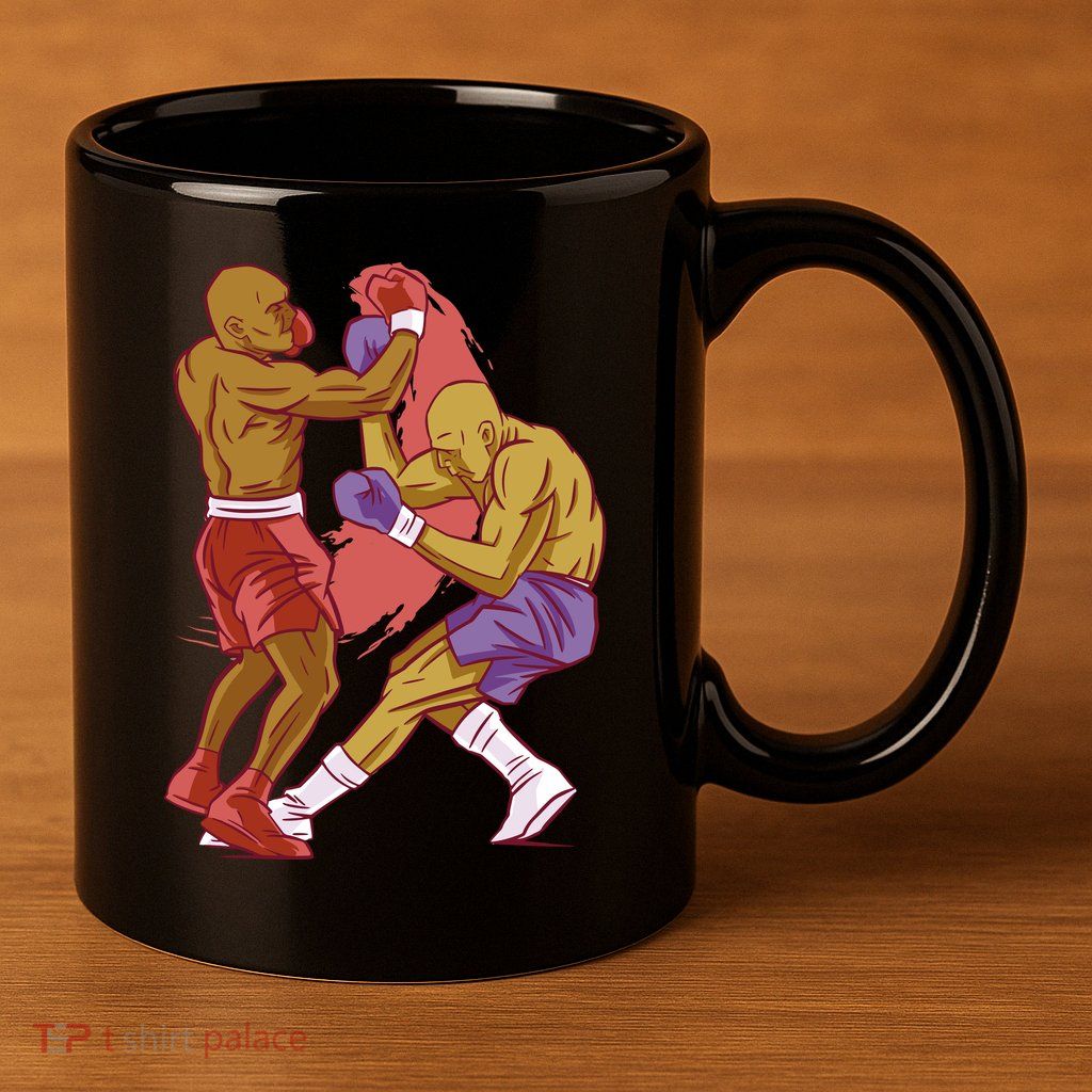 Boxers Fighting Match 11oz C Handle Ceramic Mug
