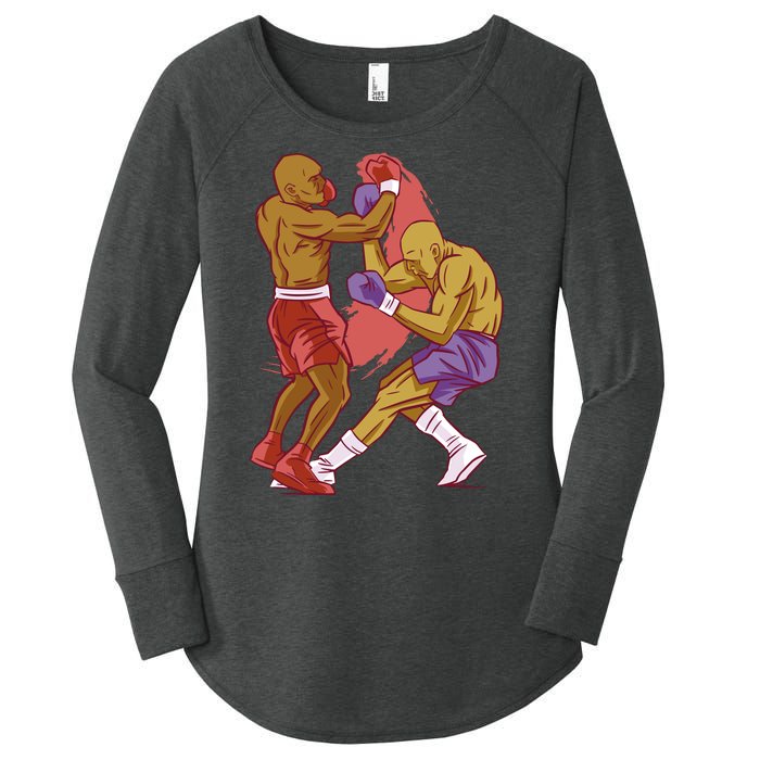 Boxers Fighting Match Women's Perfect Tri Tunic Long Sleeve Shirt