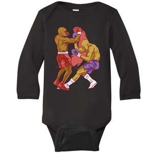 Boxers Fighting Match Baby Long Sleeve Bodysuit