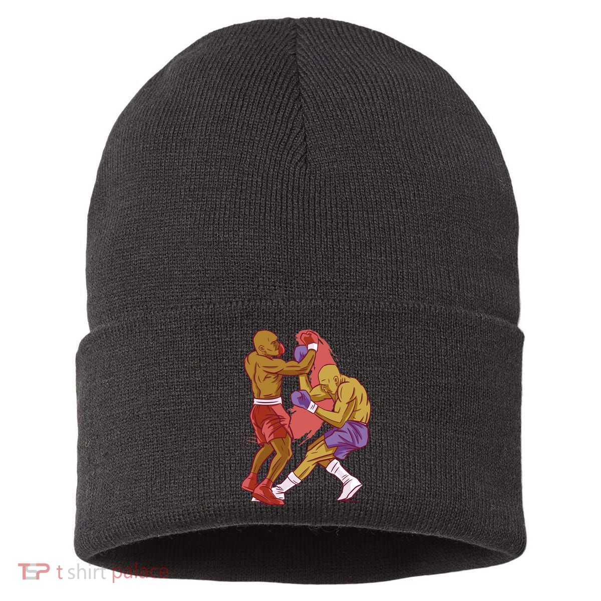 Boxers Fighting Match Sustainable Knit Beanie