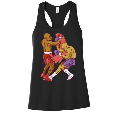 Boxers Fighting Match Women's Racerback Tank