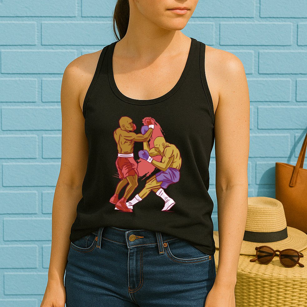 Boxers Fighting Match Womens Tank Top