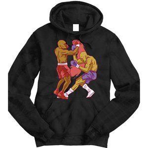 Boxers Fighting Match Tie Dye Hoodie