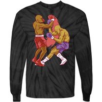 Boxers Fighting Match Tie-Dye Long Sleeve Shirt