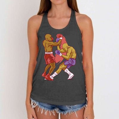 Boxers Fighting Match Women's Knotted Racerback Tank