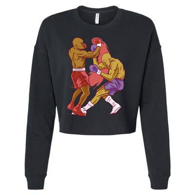 Boxers Fighting Match Cropped Pullover Crew