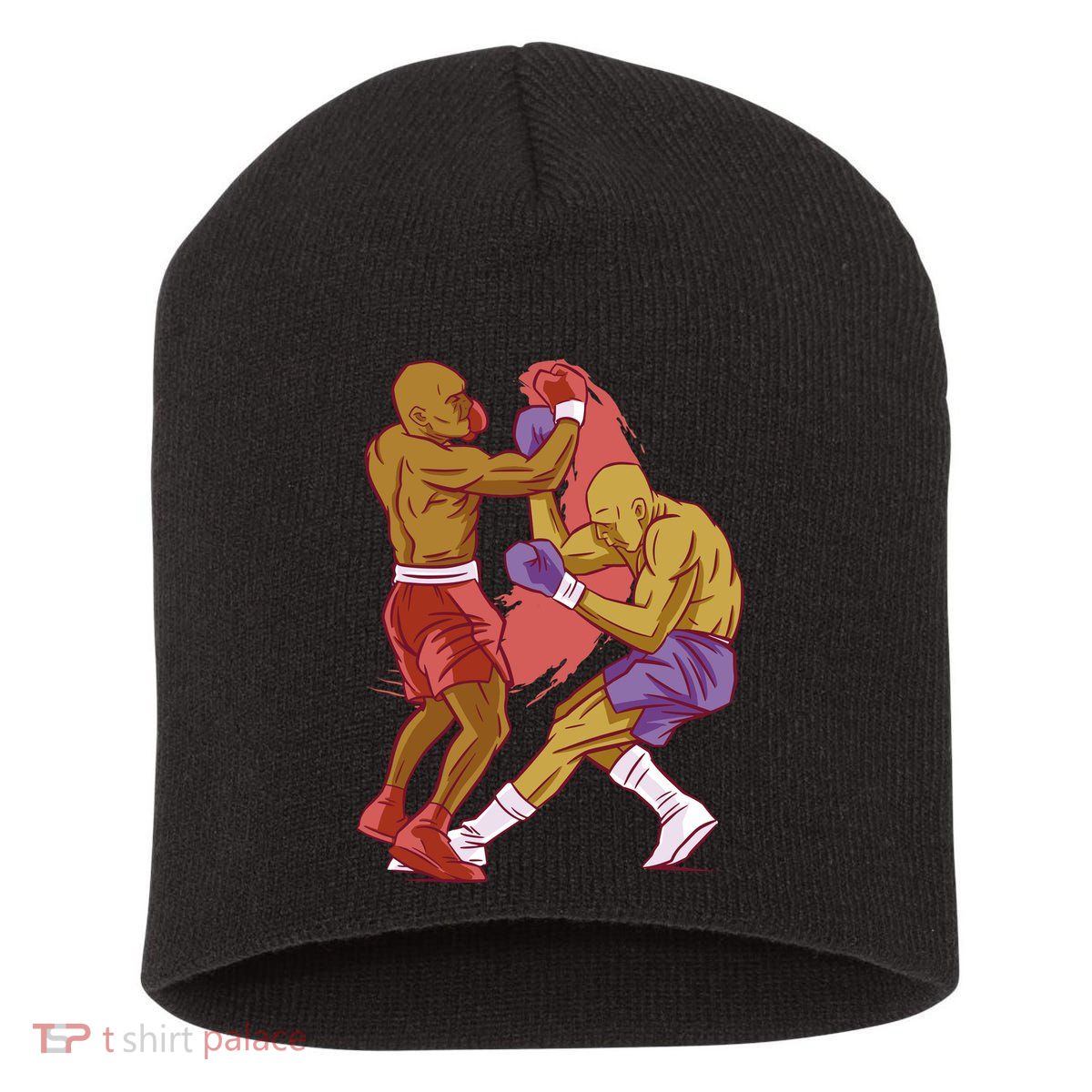 Boxers Fighting Match Short Acrylic Beanie
