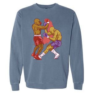 Boxers Fighting Match Garment-Dyed Sweatshirt