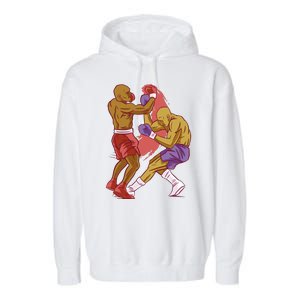 Boxers Fighting Match Garment-Dyed Fleece Hoodie