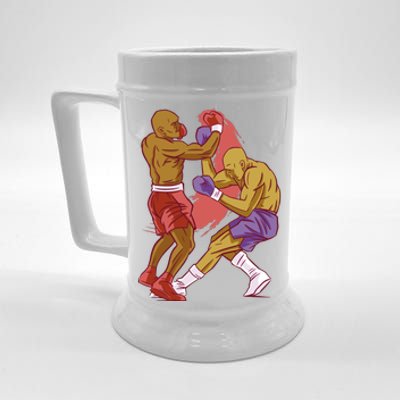 Boxers Fighting Match Beer Stein