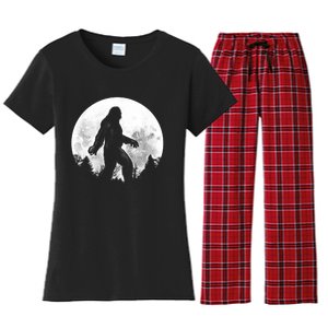 Bigfoot Full Moon Women's Flannel Pajama Set