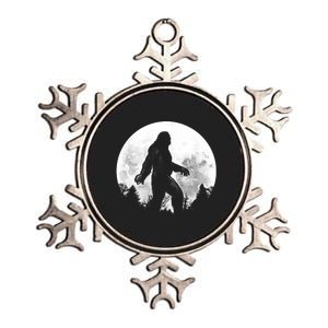 Bigfoot Full Moon Metallic Star Ornament