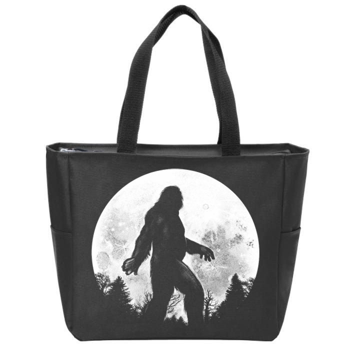 Bigfoot Full Moon Zip Tote Bag