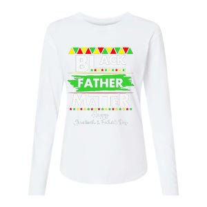 Black Father Matter Father's Day Juneteenth Africa Black Dad Womens Cotton Relaxed Long Sleeve T-Shirt