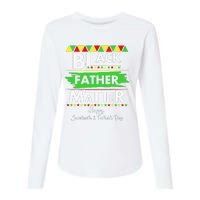 Black Father Matter Father's Day Juneteenth Africa Black Dad Womens Cotton Relaxed Long Sleeve T-Shirt