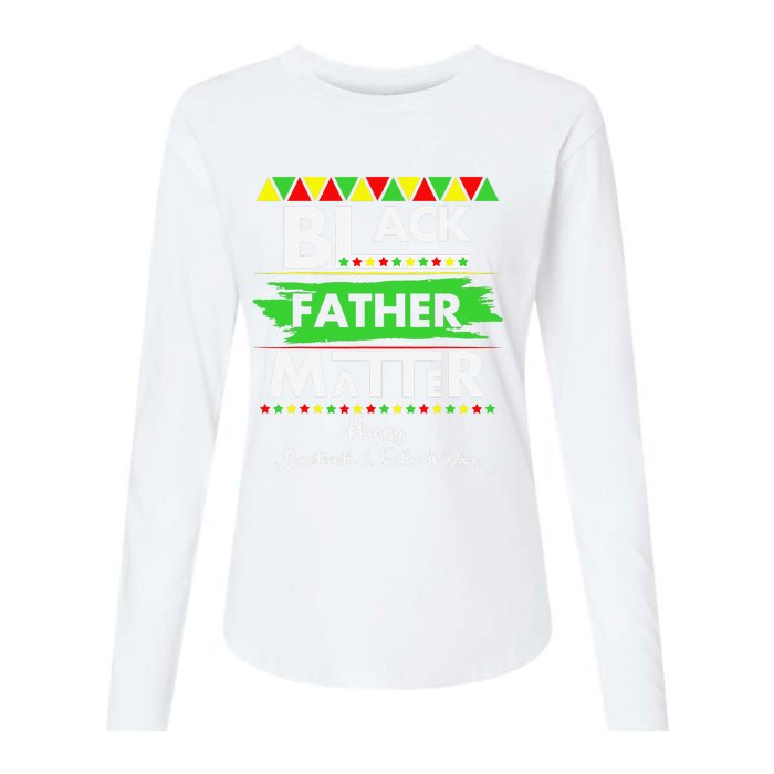 Black Father Matter Father's Day Juneteenth Africa Black Dad Womens Cotton Relaxed Long Sleeve T-Shirt