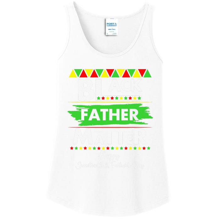 Black Father Matter Father's Day Juneteenth Africa Black Dad Ladies Essential Tank