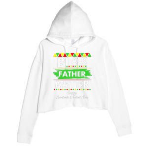 Black Father Matter Father's Day Juneteenth Africa Black Dad Crop Fleece Hoodie