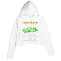 Black Father Matter Father's Day Juneteenth Africa Black Dad Crop Fleece Hoodie