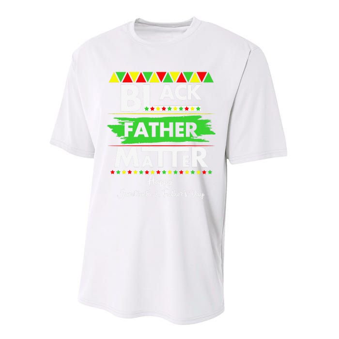 Black Father Matter Father's Day Juneteenth Africa Black Dad Performance Sprint T-Shirt